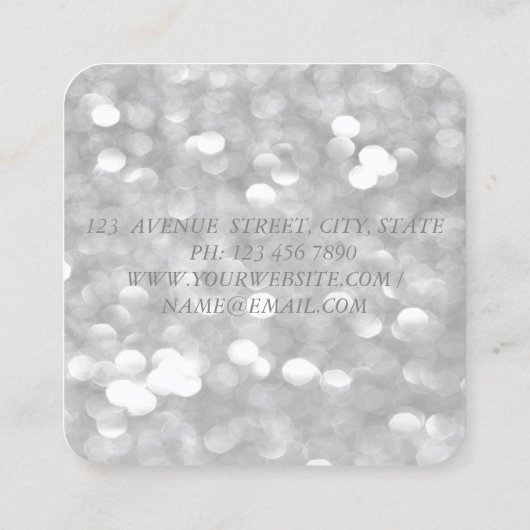 モダンスタイリッシュ,メイクアップアーティスト,《写真》ぼけ味,唇 スクエア名刺 (裏面)