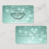 モダンスタイリッシュ,メイクアップアーティスト,《写真》ぼけ味,唇 名刺 (正面/裏面)