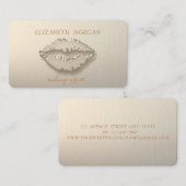 モダンスタイリッシュ，メイクアップアーティスト，唇 名刺 (正面/裏面)