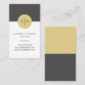 モダンスタイリッシュ　モノグラム　名刺　No.2 名刺 (正面/裏面)