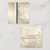 モダンスタイリッシュ《写真》ぼけ味幾何ストライプの スクエア名刺 (正面/裏面)