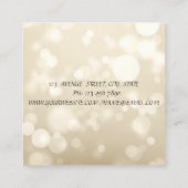 モダンスタイリッシュ《写真》ぼけ味幾何ストライプの スクエア名刺 (裏面)