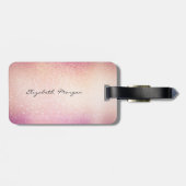 モダンスタイリッシュ – 口紅,グリッター, パーソナライズされた ラゲッジタグ (裏面横)