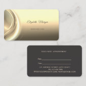 モダンスタイリッシュ,黒,金ゴールドアポイントメント 予約カード (正面/裏面)