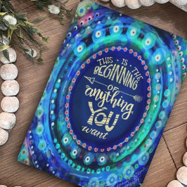 モダンスタイリッシュBlue Beginning of Anything You Want カード