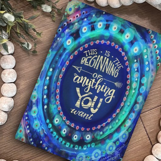 モダンスタイリッシュBlue Beginning of Anything You Want カード