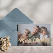 モダンスタイリッシュChristmas写真 箔シーズンカード