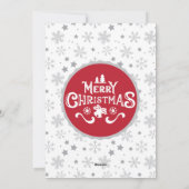 モダンスタイリッシュChristmas Script Familyハート写真 シーズンカード (裏面)