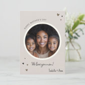 モダンスタイリッシュPhoto Happy Mother's Day シーズンカード (スタンド正面)