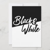 モダンスタイルのブラック＆ホワイトパーティー招待状 招待状 (裏面)