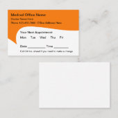 モダンスタイルアポイントメント名刺バルク 予約カード (正面/裏面)