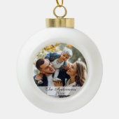 モダンスタイルカスタム写真 セラミックボールオーナメント (正面)