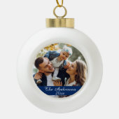 モダンスタイルカスタム写真 セラミックボールオーナメント (正面)