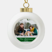 モダンスタイルカスタム写真 セラミックボールオーナメント (正面)