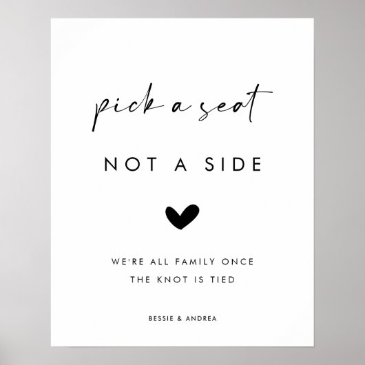 モダンスタイルサイドオープン席ではない座席を選択 ポスター (正面)