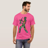 モダンスタイルジャズサックスミュージシャン Tシャツ (正面フル)