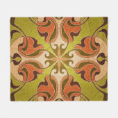 モダンスタイルステンドグラス窓 フリースブランケット (正面(横))