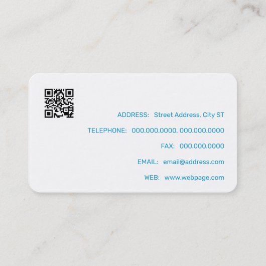 モダンスタイルプロファイルイメージ青 名刺 (裏面)