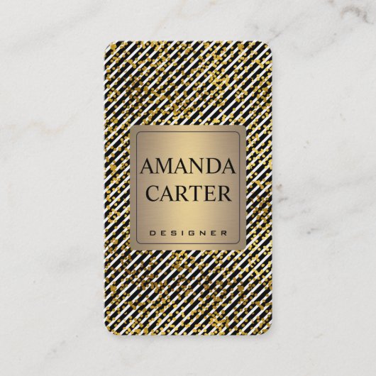 モダンスタイルラグジュアリーストライプズ 名刺 (正面)