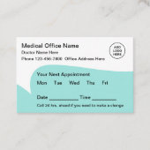 モダンスタイルロゴアポイントメント名刺バルク 予約カード (正面)