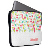 モダンスタイル三角形パターン三角形ジオメトリ ラップトップスリーブ (正面右)