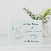 モダンスタイル付き/青セーブ・ザ・デート案内 セーブザデート (スタンド正面)