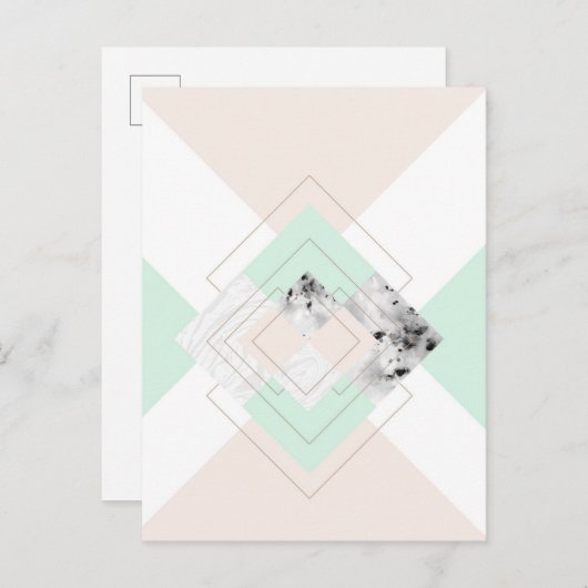 モダンスタイル幾何デザイン ポストカード (正面/裏面)