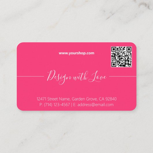 モダンスタイル花屋名刺 名刺 (裏面)