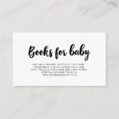 モダンスタイル赤ちゃんシャワーブックリクエストカード エンクロージャーカード (正面)