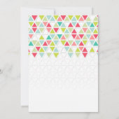 モダンスタイル トライアングルパターン 三角形 幾何学模様 招待状 (裏面)