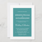 モダンスチールブカラフルルーワイルドフラワー結婚ボホ 招待状 (正面)