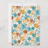 モダンスチールブカラフルルーワイルドフラワー結婚ボホ 招待状 (裏面)