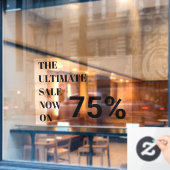 モダンストアウィンドウセール ウィンドウサイン (カフェ窓)