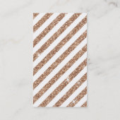 モダンストライプのはっきりしたクールバラ金ゴールドグリッター 名刺 (裏面)