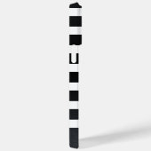 モダンストライプのパーソナライズされた白黒 Case-Mate iPhoneケース (裏面 / 右)