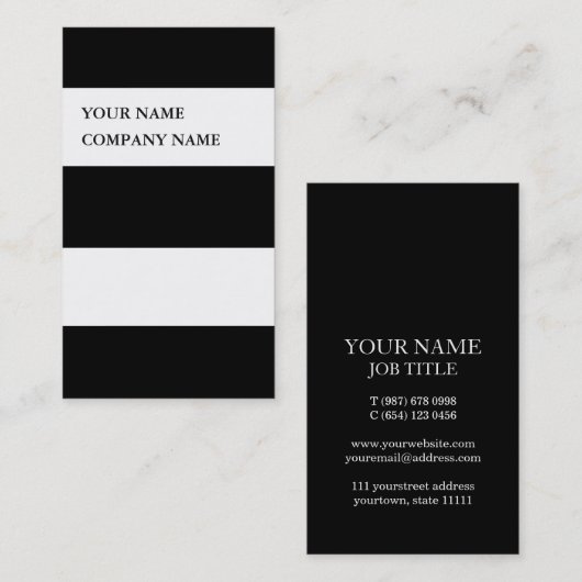 モダンストライプのプロフェッショナルはっきりしたDJお尻 名刺 (正面/裏面)