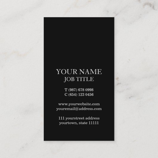 モダンストライプのプロフェッショナルはっきりしたDJお尻 名刺 (裏面)