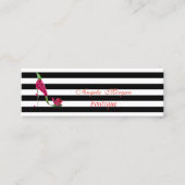 モダンストライプのプロフェッショナル スキニー名刺 (正面)