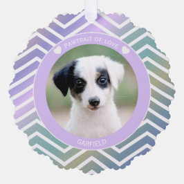 モダンストライプのペットラバーズ 犬を愛する人へ オーナメントカード