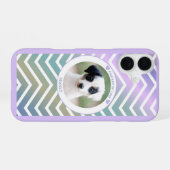 モダンストライプのペットラバーズ 犬を愛する人へ iPhone 16ケース (裏面横)