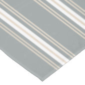 モダンストライプのミニマル青とクリームストライプ色 テーブルクロス (アングル)