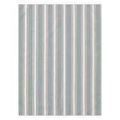 モダンストライプのミニマル青とクリームストライプ色 テーブルクロス (正面)