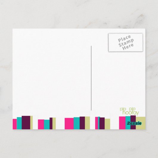 モダンストライプの先生ありがとうフォトポストカード ポストカード (裏面)