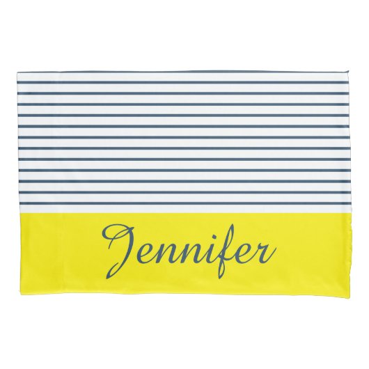 モダンストライプの型 枕カバー (正面)