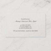 モダンストライプの金ゴールドフェイクSequin Monogram 名刺 (裏面)