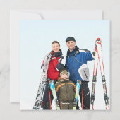 モダンストライプのChristmasのフラット写真 シーズンカード (裏面)