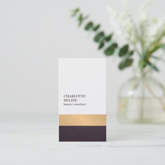 モダンストライプエレガント美しい 名刺 (スタンド正面)