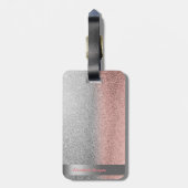 モダンストライプカッコいいグリッターグラデーション《写真》ぼけ味 ラゲッジタグ (裏面縦)