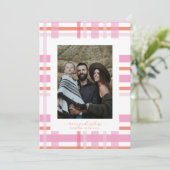 モダンストライプカラフル写真 シーズンカード (スタンド正面)