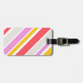 モダンストライプカラフル抽象芸術 ラゲッジタグ (正面横)